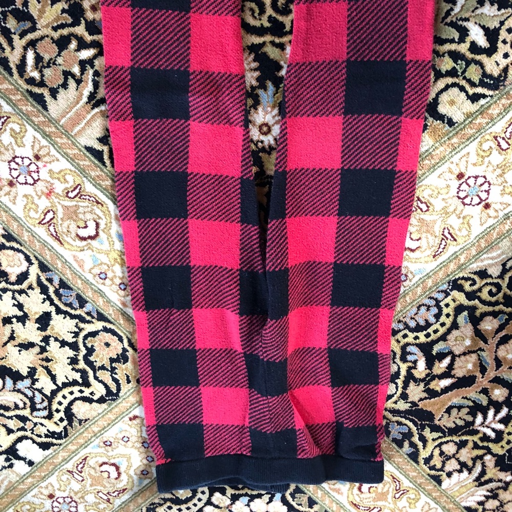 GAP warm winter leggings red & black - 5t
